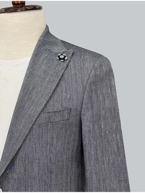 SUIT SARTORIA LACİVERT KETEN CEKET 4337