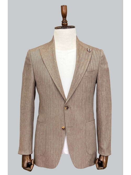 SUIT SARTORIA AÇIK KAHVERENGİ KETEN CEKET 4337