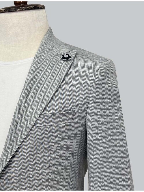 SUIT SARTORIA AÇIK GRİ KETEN CEKET 4337