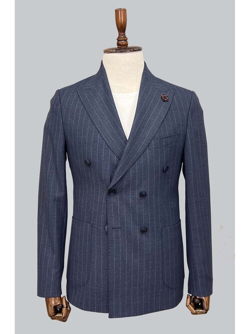 SUIT SARTORIA LACİVERT KETEN KRUVAZE CEKET 4341
