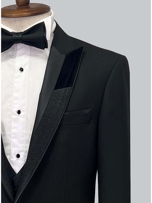 SUIT SARTORIA BLACK TUXEDO 5065