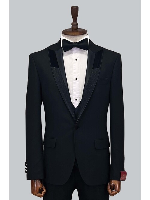 SUIT SARTORIA BLACK TUXEDO 5065