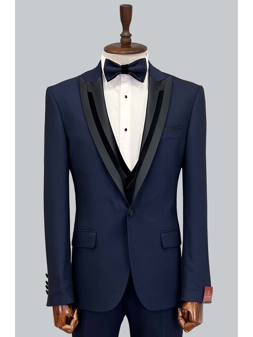 SUIT SARTORIA ÇIKMA YAKA LACİVERT TAKIM ELBİSE 5065