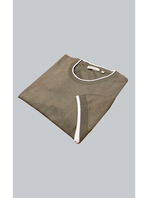 SUIT SARTORIA KHAKI SHORT SLEEVE KNITWEAR T-SHIRT 9017