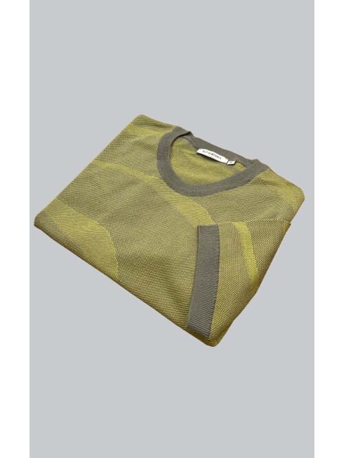 SUIT SARTORIA GREEN SHORT SLEEVE KNITWEAR T-SHIRT 9027