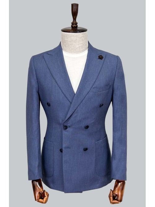 SUIT SARTORIA AÇIK LACİVERT KETEN CEKET 4343