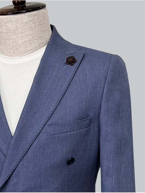SUIT SARTORIA AÇIK LACİVERT KETEN CEKET 4343