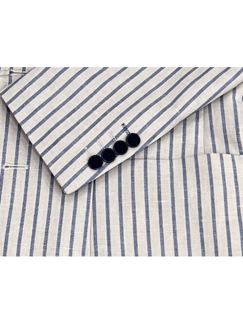 SUIT SARTORIA BLUE STRIPED LINEN JACKET 4351