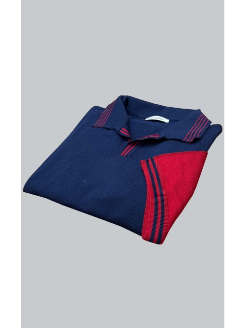 SUIT SARTORIA NAVY BLUE SHORT SLEEVE KNITWEAR T-SHIRT 9020