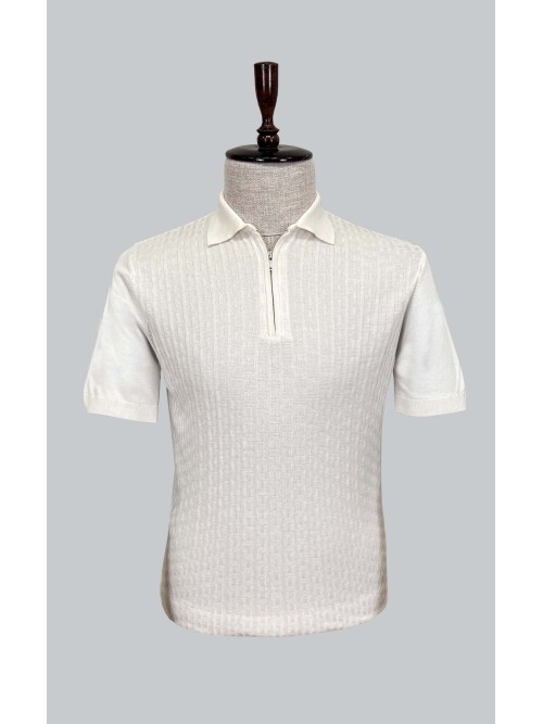 SUIT SARTORIA WHITE SHORT SLEEVE KNITWEAR T-SHIRT 9021
