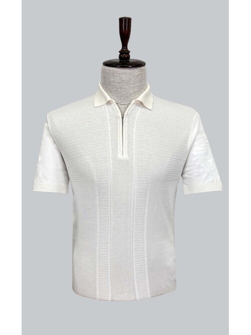 49 / 5.000 Çeviri sonuçları Çeviri sonucu SUIT SARTORIA WHITE SHORT SLEEVE KNITWEAR T-SHIRT 9022