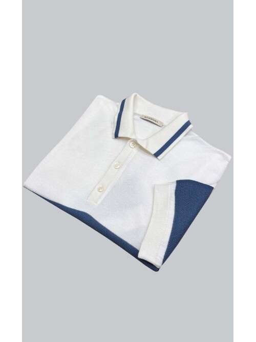 SUIT SARTORIA WHITE SHORT SLEEVE KNITWEAR T-SHIRT 9023
