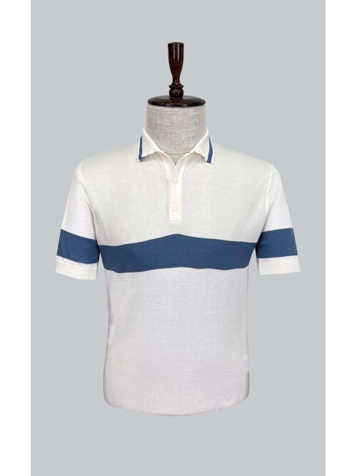 SUIT SARTORIA WHITE SHORT SLEEVE KNITWEAR T-SHIRT 9023