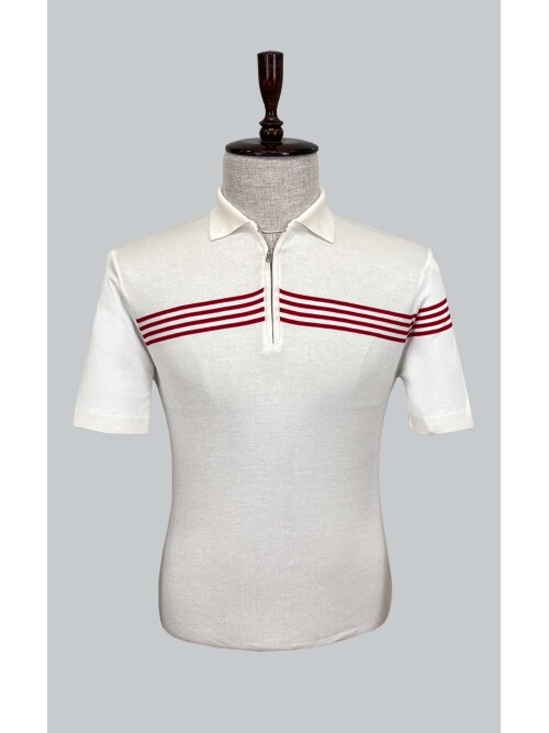 SUIT SARTORIA WHITE SHORT SLEEVE KNITWEAR T-SHIRT 9025