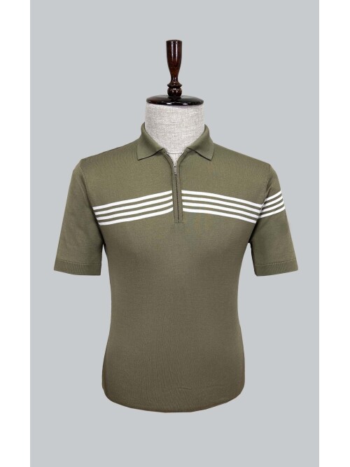 SUIT SARTORIA GREEN SHORT SLEEVE KNITWEAR T-SHIRT 9025