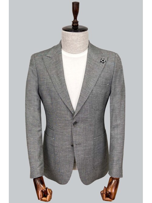 SUIT SARTORIA SİYAH KETEN CEKET 4344