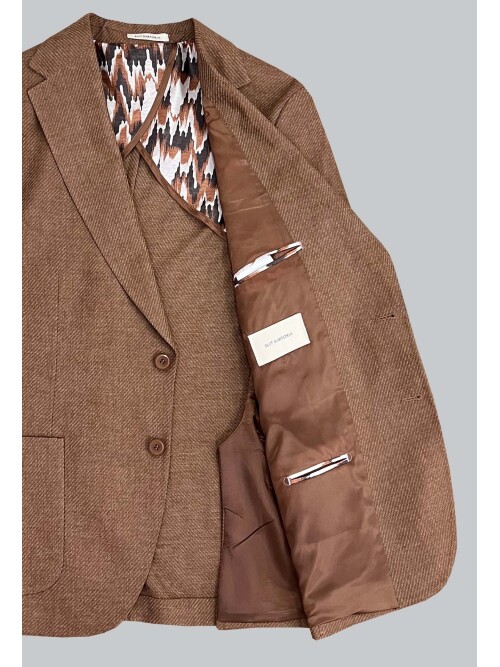 SUIT SARTORIA LIGHT BROWN JACKET 4361