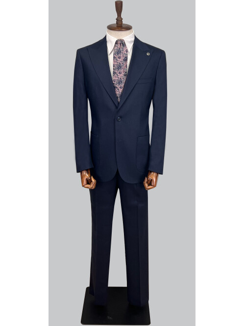 SUIT SARTORIA LINEN NAVY BLUE SUIT 2396