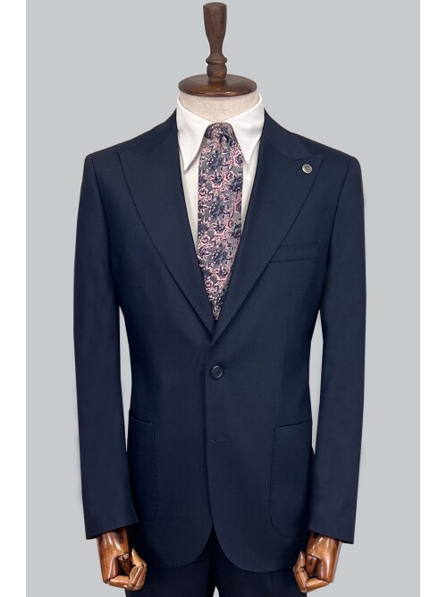 SUIT SARTORIA LINEN NAVY BLUE SUIT 2396