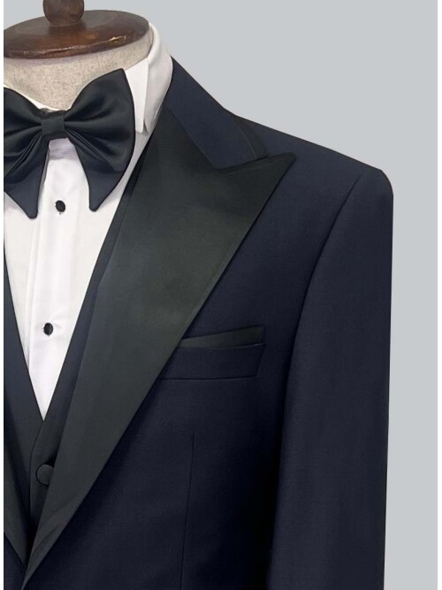 SUIT SARTORIA NAVY BLUE WOOL TUXEDO 5568