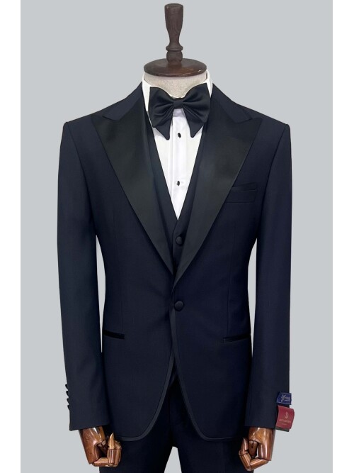 SUIT SARTORIA NAVY BLUE WOOL TUXEDO 5568