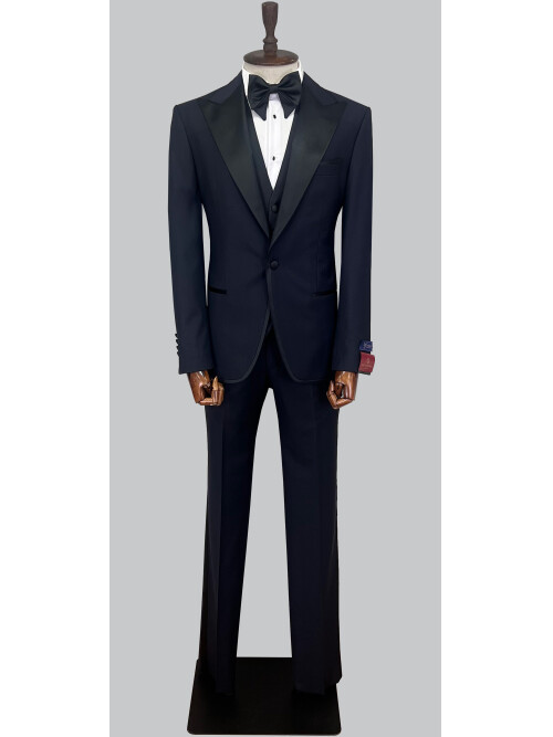 SUIT SARTORIA NAVY BLUE WOOL TUXEDO 5568