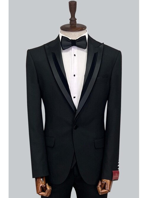 SUIT SARTORIA BLACK TUXEDO 5065