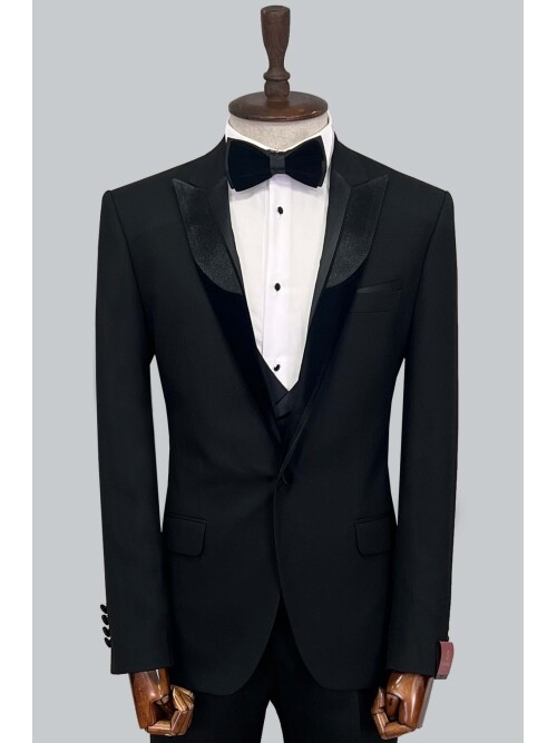 SUIT SARTORIA BLACK TUXEDO 5065