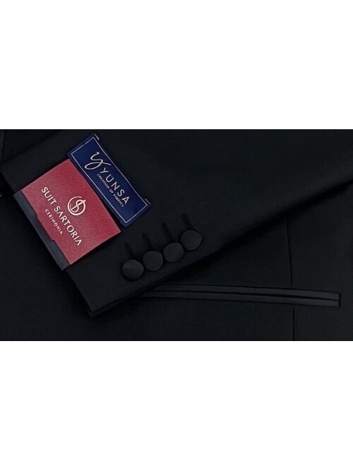 SUIT SARTORIA BLACK WOOL TUXEDO 5568