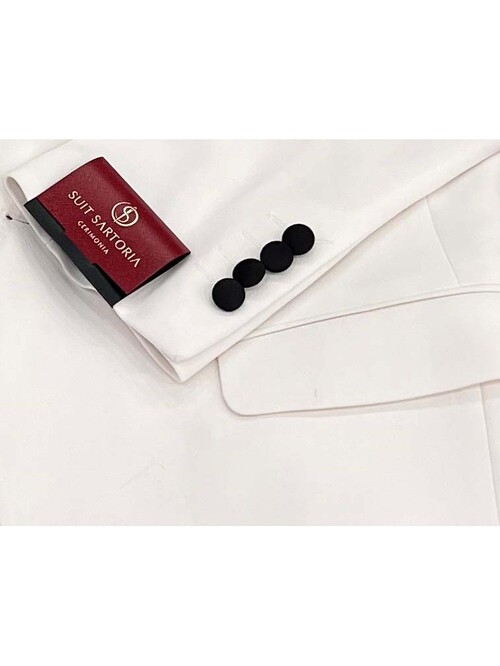 SUIT SARTORIA REMOVABLE LAPEL WHITE TUXEDO 5065