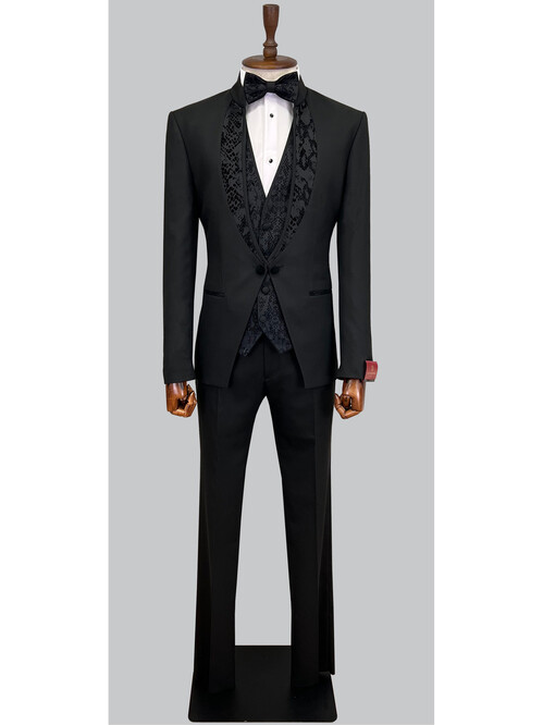 SUIT SARTORIA BLACK TUXEDO 5308