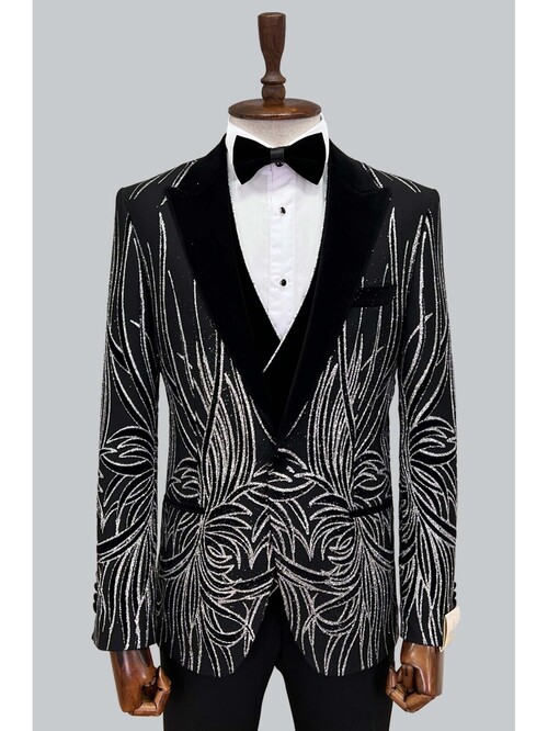 SUIT SARTORIA DAMATLIK SİYAH 5409