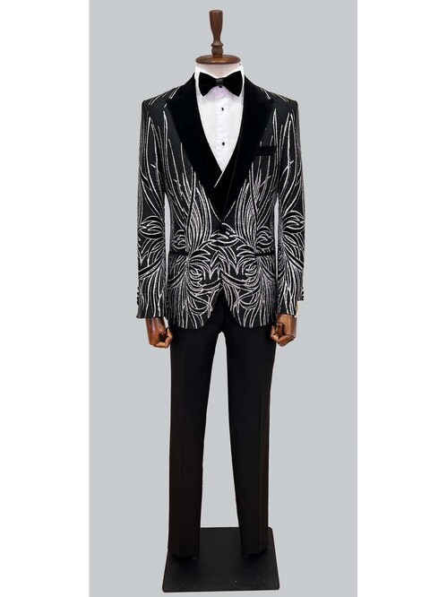 SUIT SARTORIA DAMATLIK SİYAH 5409