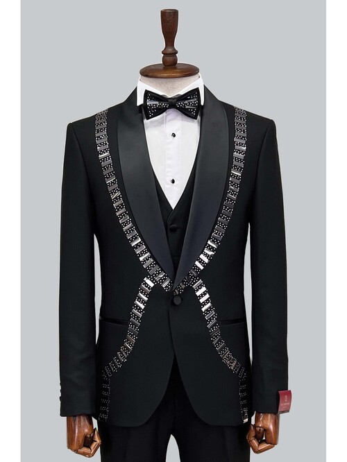 SUIT SARTORIA DAMATLIK SİYAH 5516