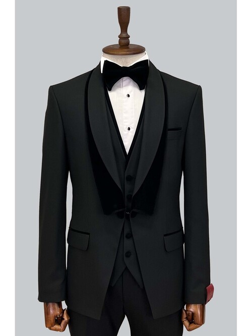 SUIT SARTORIA BLACK TUXEDO 5329