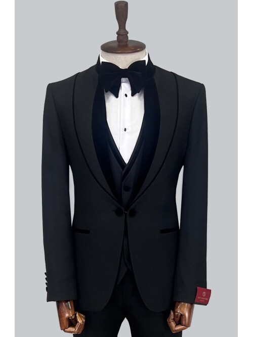 SUIT SARTORIA BLACK TUXEDO 5458