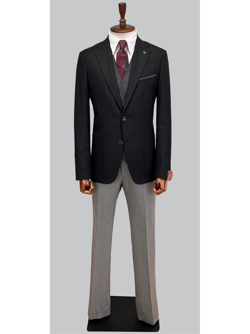 SUIT SARTORIA BLACK SUIT 2313