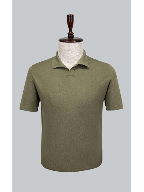 SUIT SARTORIA GREEN SHORT SLEEVE KNITWEAR T-SHIRT 9019