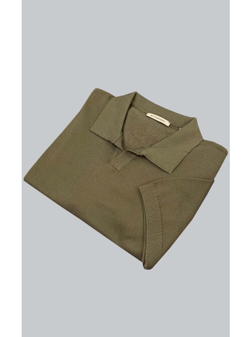 SUIT SARTORIA GREEN SHORT SLEEVE KNITWEAR T-SHIRT 9019