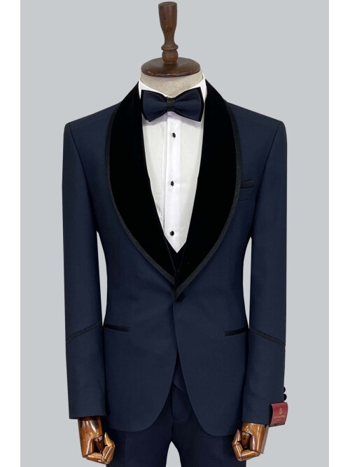 SUIT SARTORIA NAVY BLUE TUXEDO 5575
