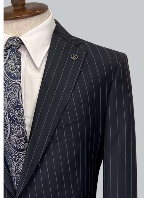 SUIT SARTORIA NAVY BLUE WOOL SUIT 2454
