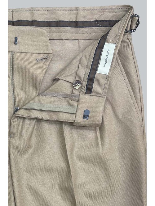SUIT SARTORIA BEJ KETEN PANTOLON 1116