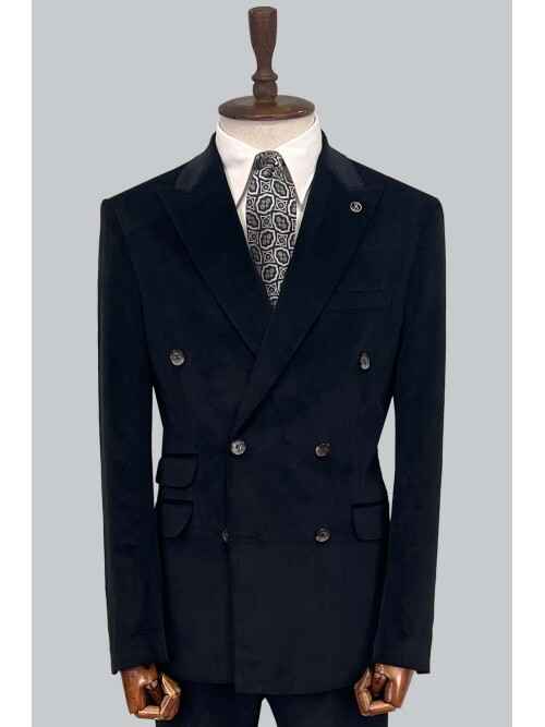 SUIT SARTORIA BLACK DOUBLE BREASTED SUIT 2499
