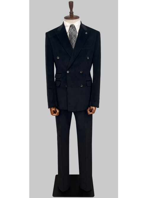 SUIT SARTORIA BLACK DOUBLE BREASTED SUIT 2499