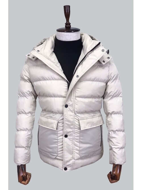 BEJ KAPİŞONLU MONT 8092