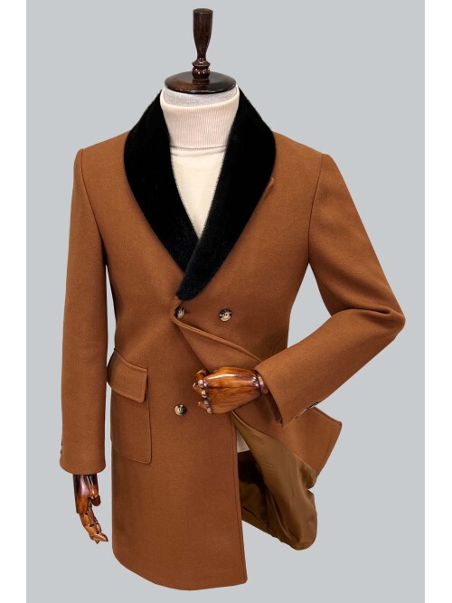SUIT SARTORIA ÇIKARILABİLİR YAKA CAMEL KABAN 8082