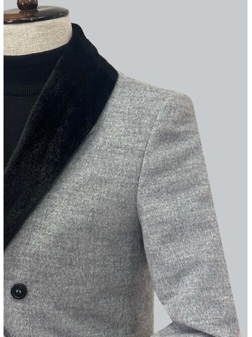 SUIT SARTORIA ÇIKARILABİLİR YAKA GRİ KABAN 8082