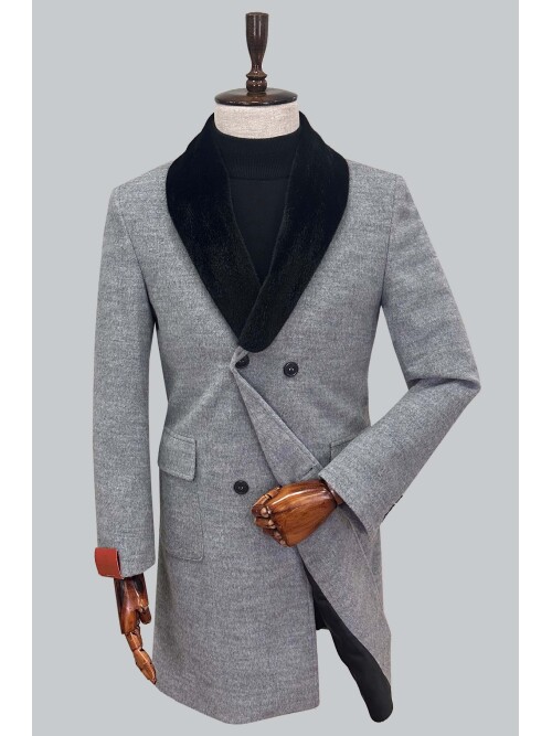 SUIT SARTORIA ÇIKARILABİLİR YAKA GRİ KABAN 8082