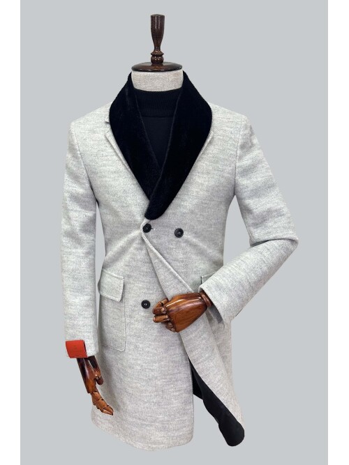 SUIT SARTORIA ÇIKARILABİLİR YAKA GRİ KABAN 8082