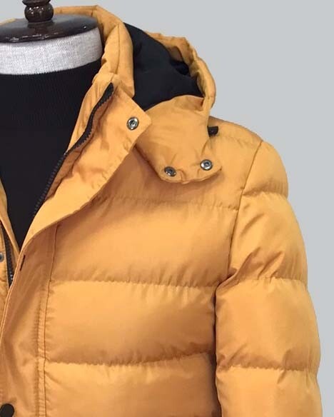 YELLOW HOODED COAT 8092